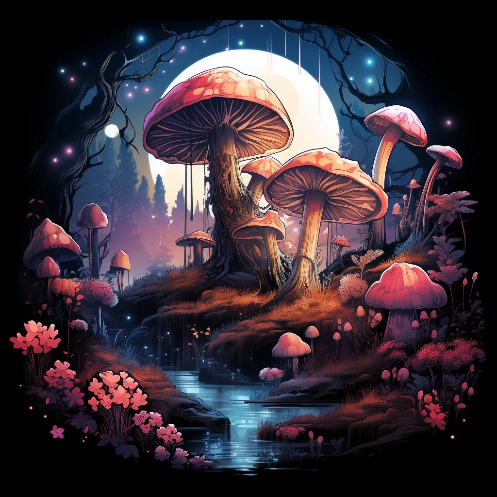 Moonlit Paper Grove