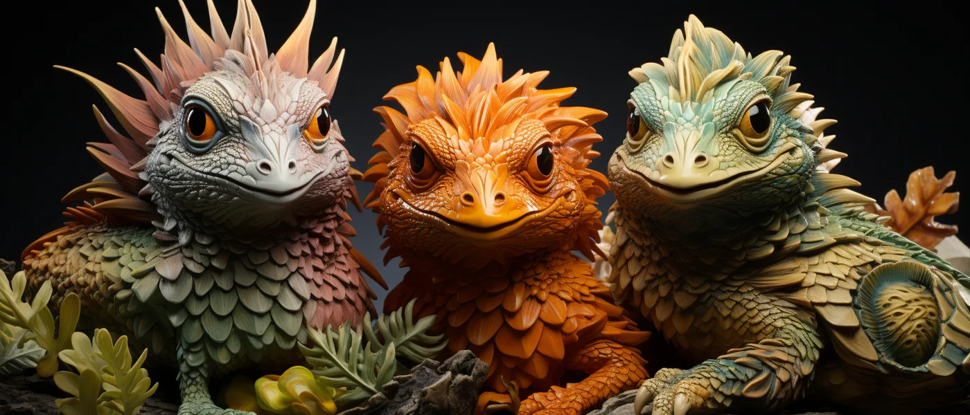 Porcelain Dragon Triptych